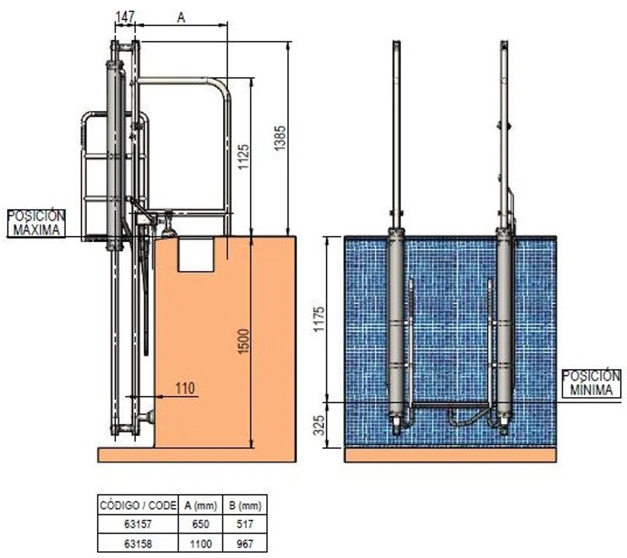 Astral Pool Disabled Access Hydraulic Lift With Platform 4 Astral Pool Disabled Access Hydraulic Lift With Platform - Image 2