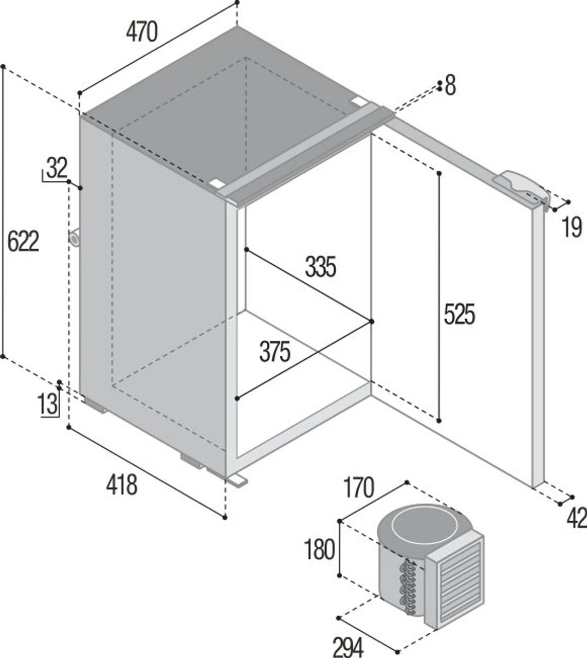 Vitrifrigo C75L 12/24v Compressor Marine & Caravan Fridge 4 Vitrifrigo C75L 12/24v Compressor Marine & Caravan Fridge - Image 2
