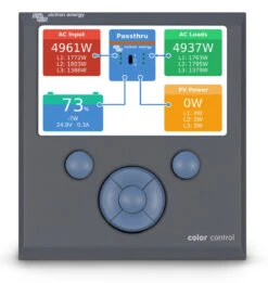 Victron Energy Color Control GX Panel For Batteries & Solar Panels -Outdoor Products Series Color Control Screen Overview 95338.1547630492