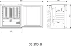 Dometic Silencio DS200 Minicool Mini Fridge -Outdoor Products Series DS200 BI dimension 27 44806.1515085577