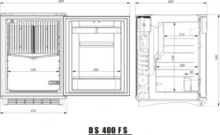 Dometic Silencio DS400 Silent Mini Bar Fridge -Outdoor Products Series DS400 FS dimension 27 64209.1515168548