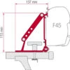 Fiamma F45 Awning Roof Rails Installation Kit Auto Adapter Brackets -Outdoor Products Series F45 Auto brackets 95839.1442408094