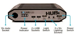 HUBi 2K Power And Lighting System Caravan Solar Hub Kit -Outdoor Products Series HUBI SOCKETS 35147.1422375423