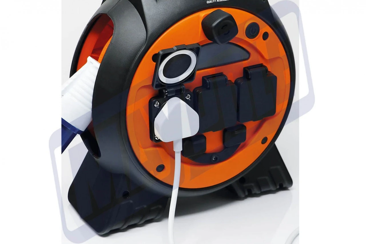 15m Roller Mains Unit Camping Hook Up With LED Light 7 15m Roller Mains Unit Camping Hook Up With LED Light - Image 5