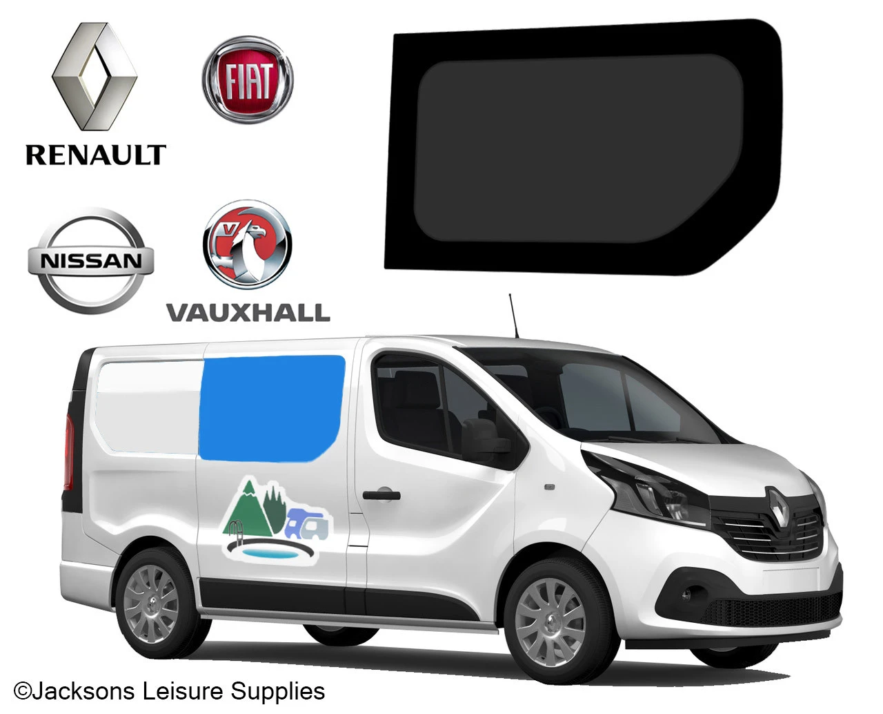 Renault Trafic Vauxhall Vivaro Bonded Glass Fixed Window - Driver's Side 4 Renault Trafic Vauxhall Vivaro Bonded Glass Fixed Window - Driver's Side - Image 2