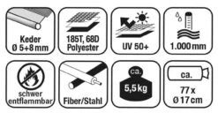 Reimo Playa Van Universal Sun Canopy Awning -Outdoor Products Series Reimo Awning Playa Specs 33798.1661163422