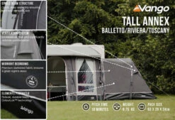 Vango Tall Annex Elements ProShield For Riviera Balletto Kalari And Tuscany Caravan Awnings -Outdoor Products Series Vango Tall Annex Elements Proshield features 41943.1660333166