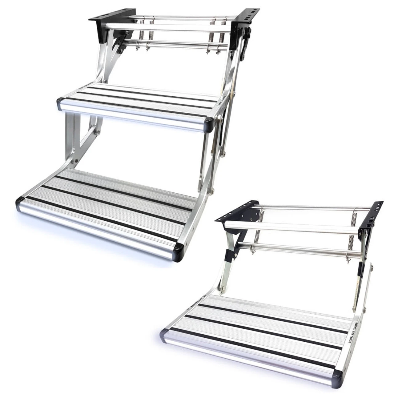 Adventurer Fold-Down Steps For Campervans And Motorhomes With LED Light 3 Adventurer Fold-Down Steps For Campervans And Motorhomes With LED Light