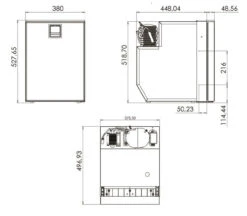 Webasto Cruise CR49 Elegance Campervan & Caravan Compressor Fridge -Outdoor Products Series Webasto CR49 DIM 30946.1425916020