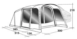 Outwell Blossburg 380 Air Drive Away Awning -Outdoor Products Series blossburg dimensions 71002.1606916839
