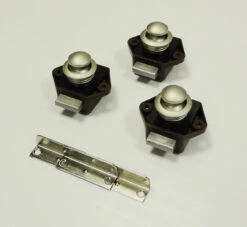3 Pack Of Caravan Mini Push Button Door Handle And Catch -Outdoor Products Series br nic 54226.1415012283