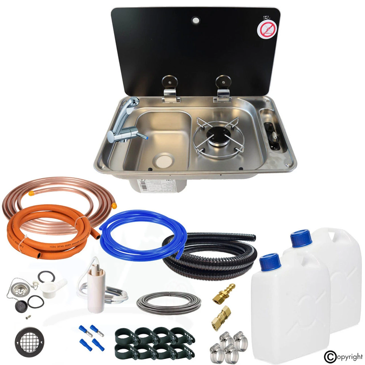 CAN FL1323 FL1324 Hob And Sink Camper Van Conversion Universal Kit 4 CAN FL1323 FL1324 Hob And Sink Camper Van Conversion Universal Kit - Image 2