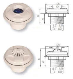 Certikin 1.5" Wall Inlets For Liner Swimming Pool