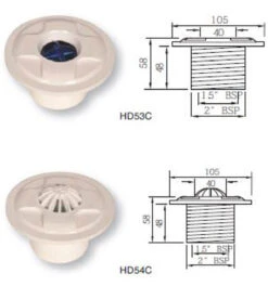 Certikin 1.5" Wall Inlets For Concrete Swimming Pool