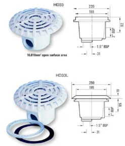 Certikin 6" Anti Vortex Swimming Pool Main Drain -Outdoor Products Series certikinmaindrains 55105.1475767884