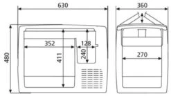 Waeco Coolfreeze CF50 Fridge Freezer Coolbox -Outdoor Products Series cf50 3 16617.1354789622