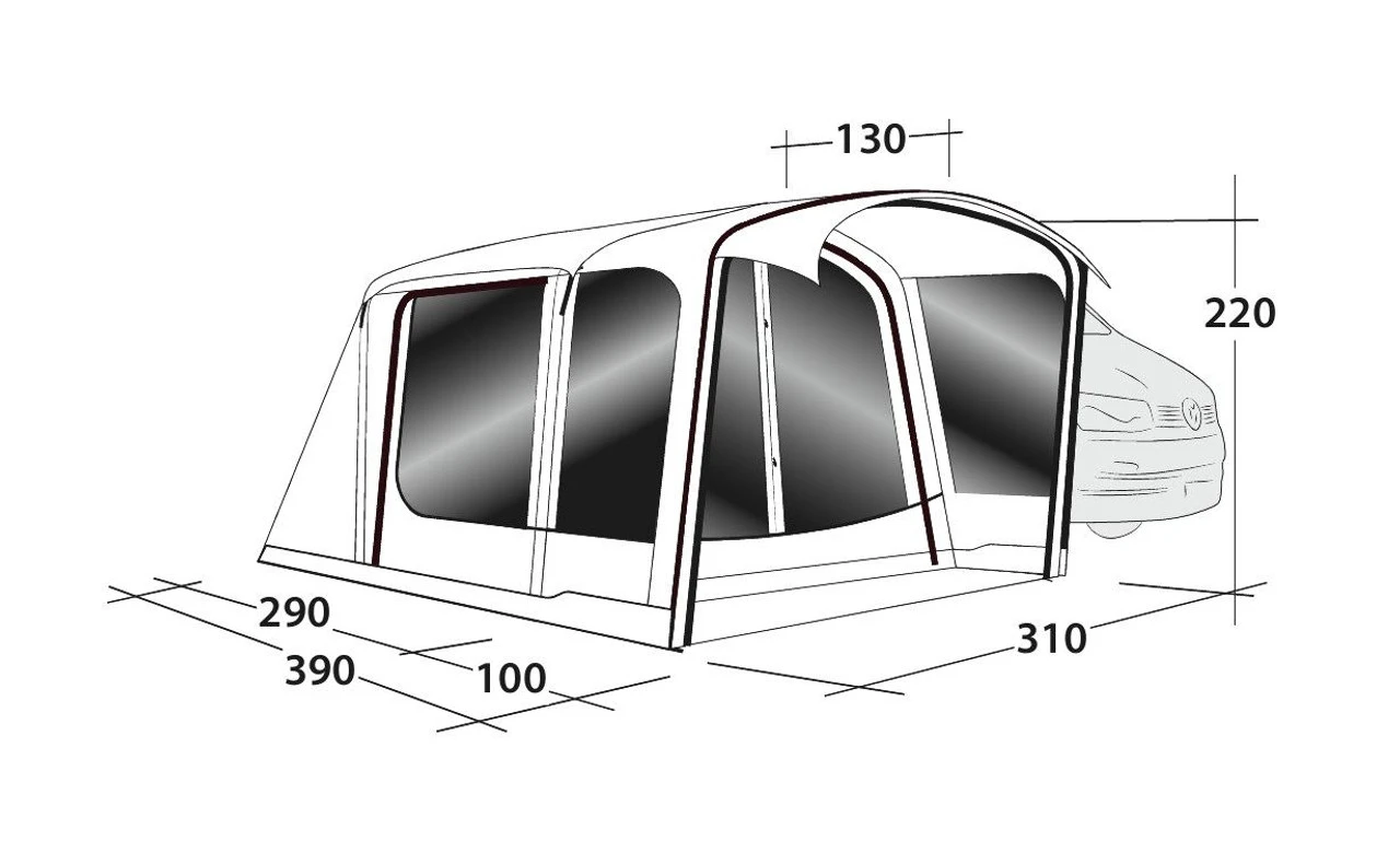 Outwell Jonesville 290SA Flex Drive Away Awning 4 Outwell Jonesville 290SA Flex Drive Away Awning - Image 2