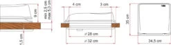 Fiamma Crystal Caravan Roof Light Vent 28 & Turbo 28 -Outdoor Products Series fiamma vent 28 dimensions 57319.1415700425