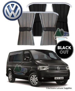 Adventurer VW T5 T6 Campervan Curtain & Rail Kit - Blackout - SWB