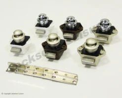 3 Pack Of Caravan Mini Push Button Door Handle And Catch