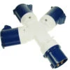 Maypole 3-Way 230v Caravan Site 16 Amp Hook Up Splitter -Outdoor Products Series mp370b 92119.1433931749