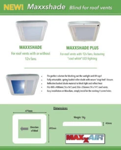 Maxxair Maxxshade Blind For Maxxfan Rooflights -Outdoor Products Series ms1 76200.1549375660