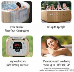 Intex Octagonal Spa Inflatable Jacuzzi Style Portable Hot Tub -Outdoor Products Series octag spec 48527.1427368053
