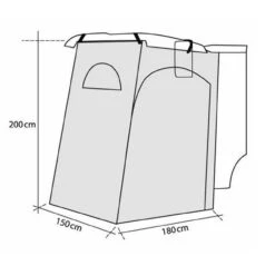 Reimo Fritz-2 Tailgate Tent For VW T5 T6 And Similar Camper Vans -Outdoor Products Series reimo fritz size 33015.1492237990