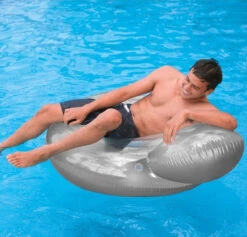 Intex Pillow Back Swimming Pool Chair Lounger 11 Intex Pillow Back Swimming Pool Chair Lounger -Outdoor Products Series silver pillow water 60578.1426240752