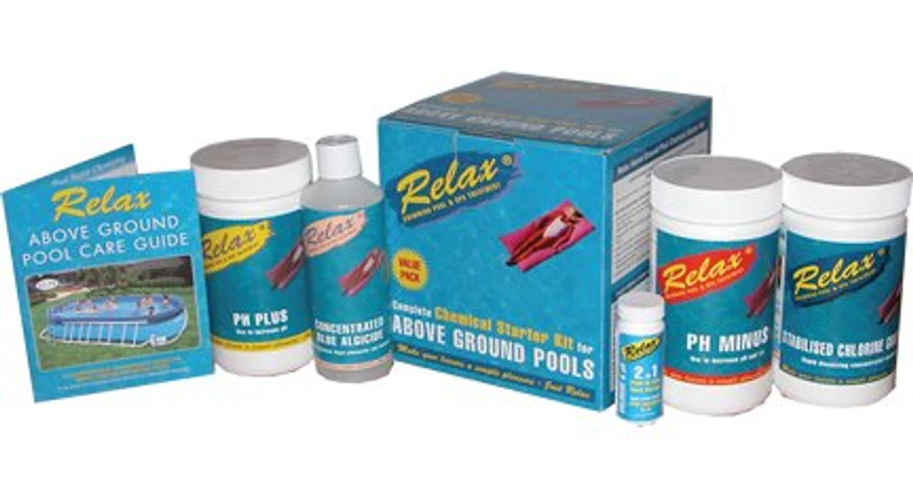 Relax Above Ground Swimming Pool Chemical Starter Kit 3 Relax Above Ground Swimming Pool Chemical Starter Kit