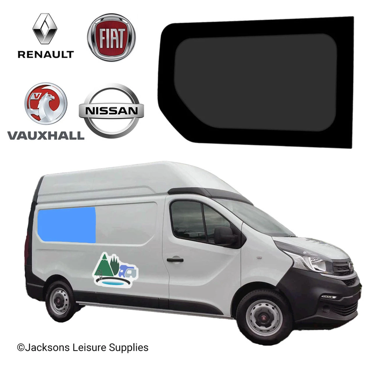 Renault Trafic Vauxhall Vivaro SWB Glass Campervan Window - UK Driver Side Rear 3 Renault Trafic Vauxhall Vivaro SWB Glass Campervan Window - UK Driver Side Rear