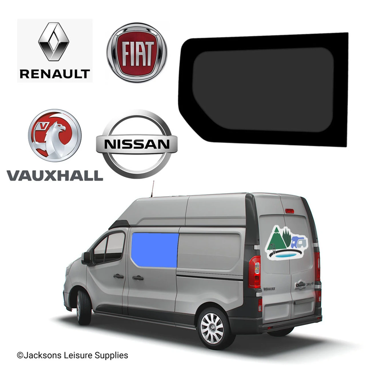 Renault Trafic Vauxhall Vivaro Fixed Glass Campervan Window - UK Passenger Side 3 Renault Trafic Vauxhall Vivaro Fixed Glass Campervan Window - UK Passenger Side