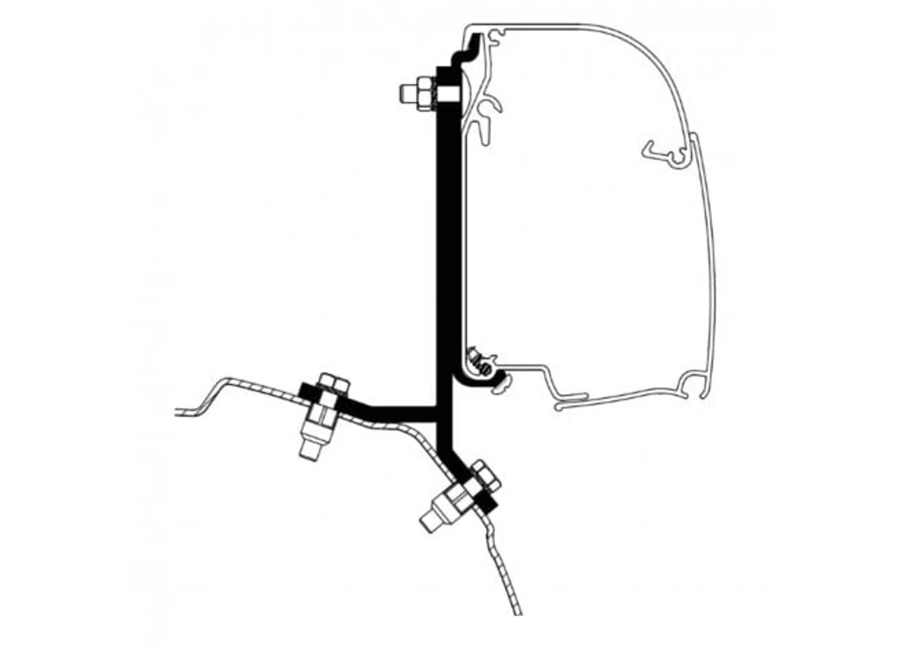 Thule Omnistor 4900 Ford Transit/Toureno Custom SWB Campervan Awning Bracket Kit 4 Thule Omnistor 4900 Ford Transit/Toureno Custom SWB Campervan Awning Bracket Kit - Image 2