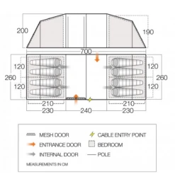 Vango Longleat II 800 XL 8 Person Tent -Outdoor Products Series vango 800xl family tent 30615.1584614217