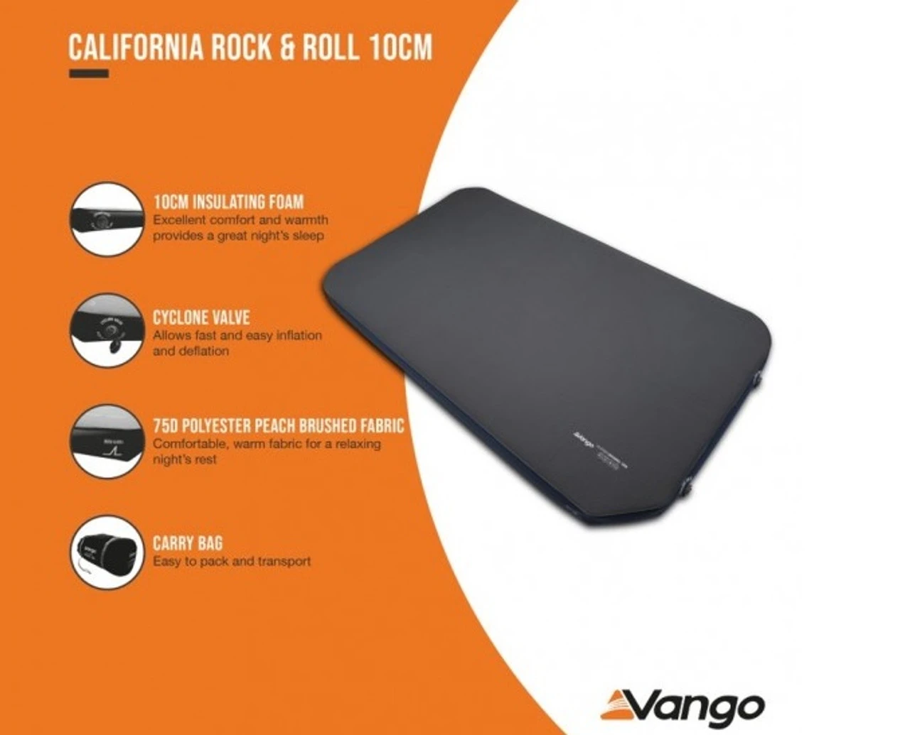 Vango California Rock & Roll 10cm Self Inflating Mattress 7 Vango California Rock & Roll 10cm Self Inflating Mattress - Image 5