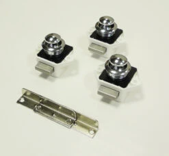 3 Pack Of Caravan Mini Push Button Door Handle And Catch -Outdoor Products Series wh chr 81128.1415011161